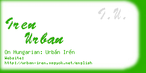 iren urban business card
