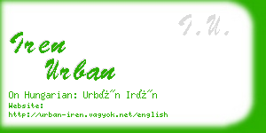 iren urban business card